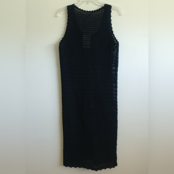 NWT Aritzia Wilfred Black Ephron Crochet Tank Dress Sz Small - Picture 9 of 15